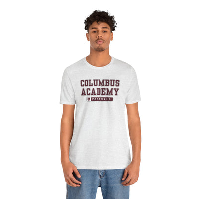 Adult Unisex Columbus Academy Football Graphic Short Sleeve Bella + Canvas Soft Tee