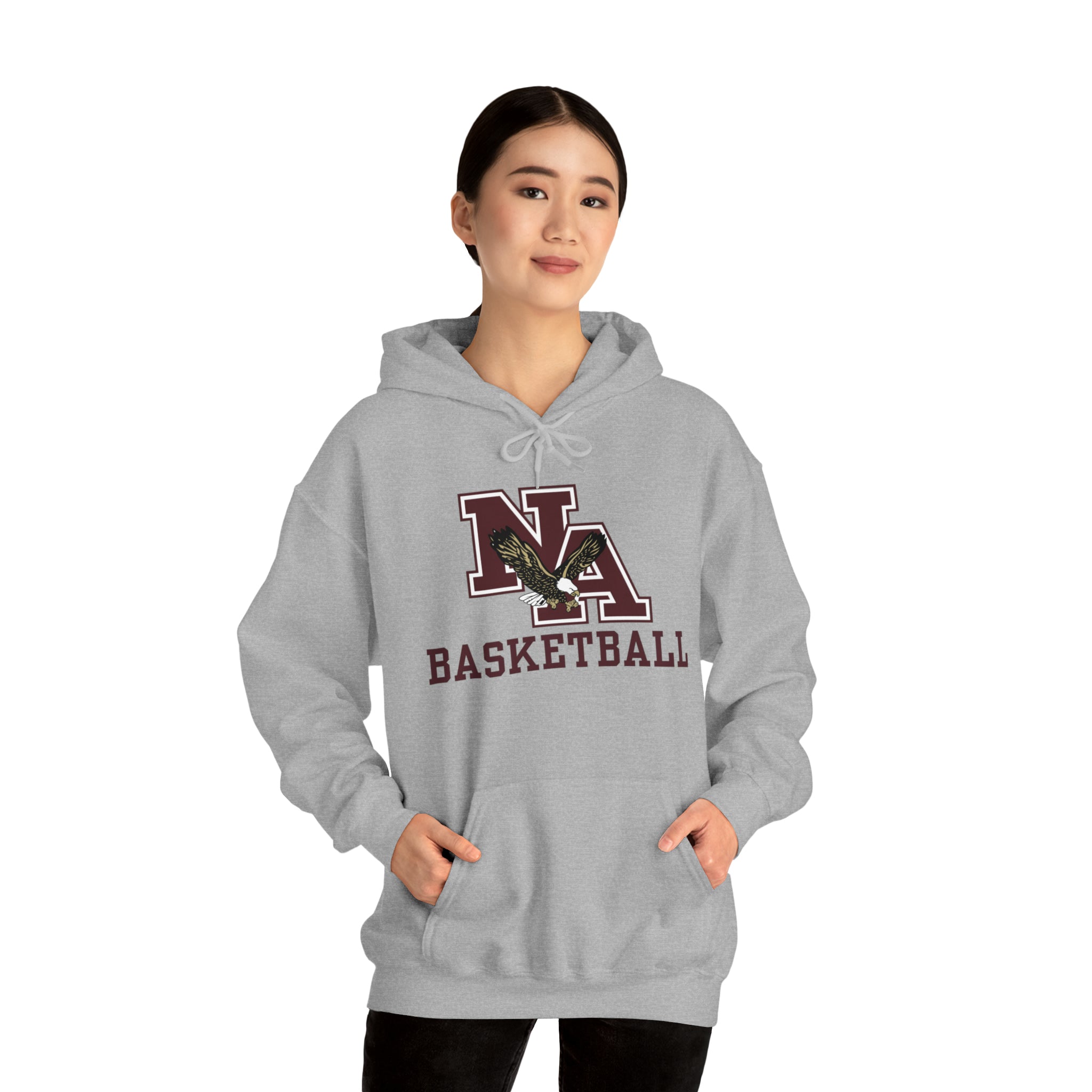 Adult Unisex Basketball Classic Logo Graphic Hoodie - New Albany Eagles