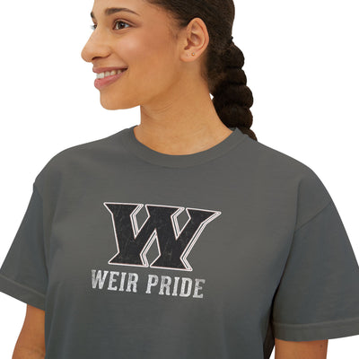 Women's Weir Pride Vintage Distressed Graphic Boxy Crop Short Sleeve Tee