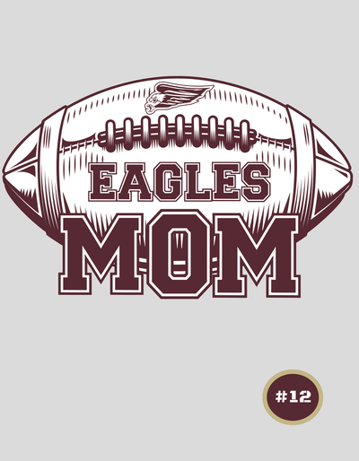 Women's Choose your Graphic Short Sleeve Boxy Crop Tee with Customized Back - New Albany Flag Football