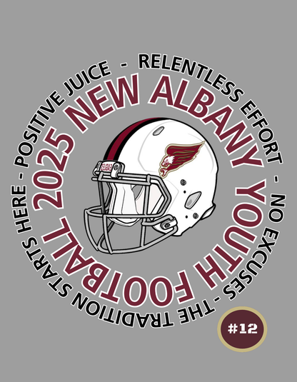 Women's Choose your Graphic Short Sleeve Boxy Crop Tee with Customized Back - New Albany Football