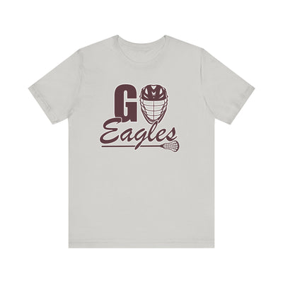 Adult Unisex Go Eagles Lacrosse Graphic Short Sleeve Soft Tee