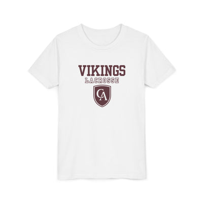Youth Columbus Academy Vikings Lacrosse Graphic Short Sleeve Bella + Canvas Soft Tee