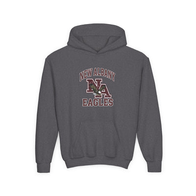 Youth New Albany Vintage Vibes Football Logo Graphic Hoodie