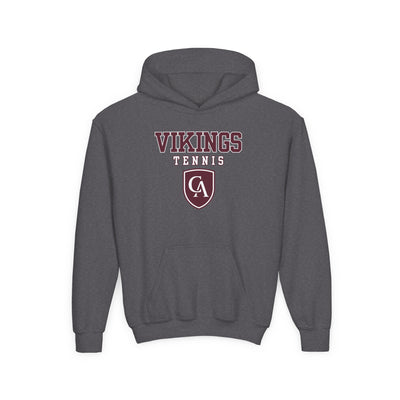 Youth Columbus Academy Vikings Tennis Graphic Gildan Heavy Blend Hoodie