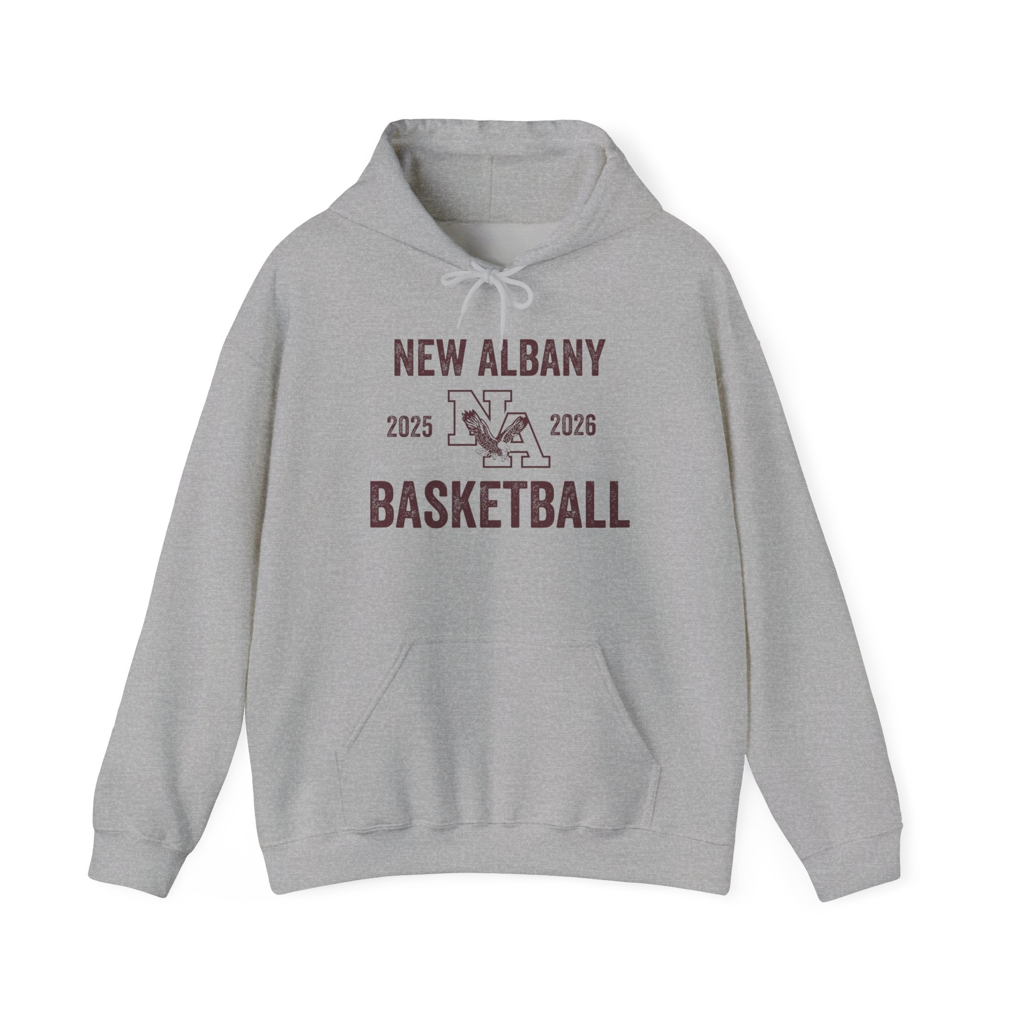 Adult Unisex Vintage Distressed New Albany Basketball Graphic Hoodie