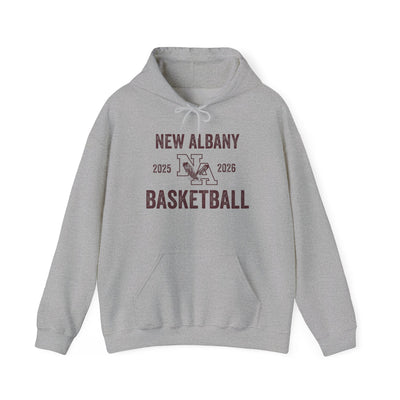 Adult Unisex Vintage Distressed New Albany Basketball Graphic Hoodie