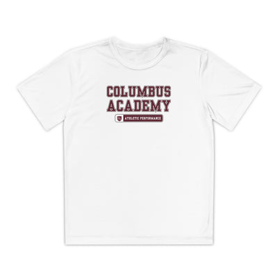 Youth Columbus Academy Football Graphic Sport-Tek Competitor Performance Tee