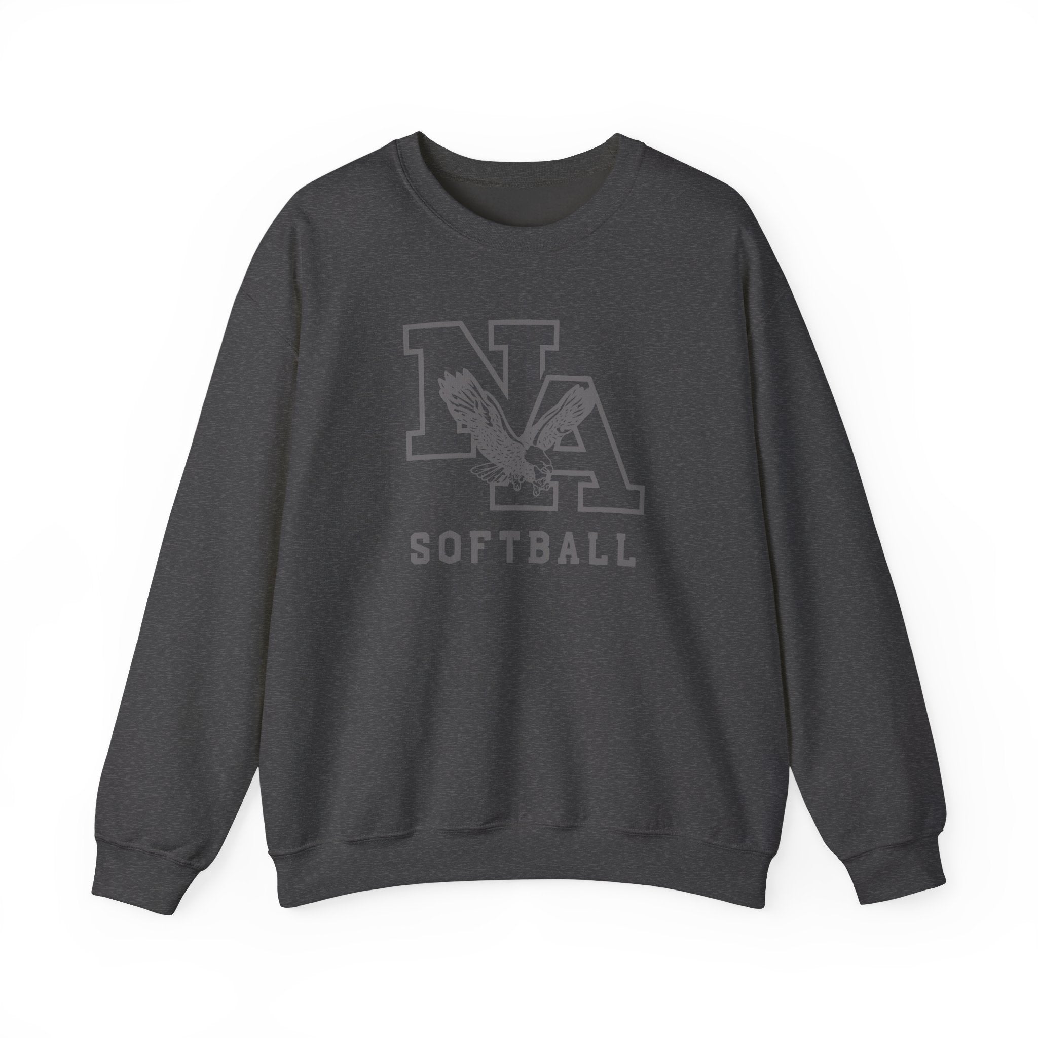 Adult Unisex New Albany Grey Tonal Softball Logo Graphic Sweatshirt