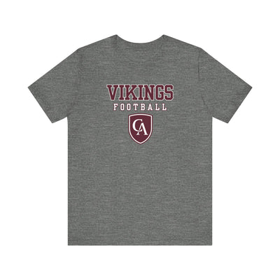 Adult Unisex Columbus Academy Vikings Football Graphic Short Sleeve Bella + Canvas Soft Tee