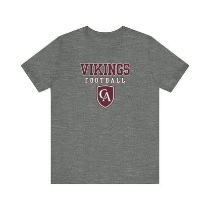 Adult Unisex Columbus Academy Vikings Football Graphic Short Sleeve Bella + Canvas Soft Tee
