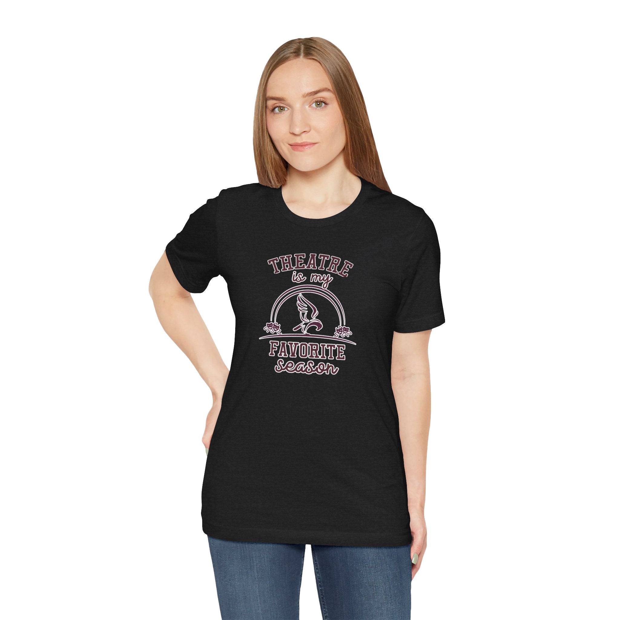 Adult Unisex Theatre Is My Favorite Season Graphic Short Sleeve Soft Tee