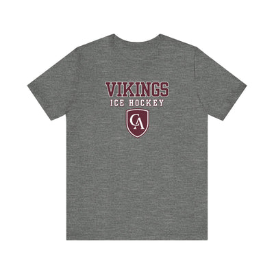 Adult Unisex Columbus Academy Vikings Ice Hockey Graphic Short Sleeve Bella + Canvas Soft Tee