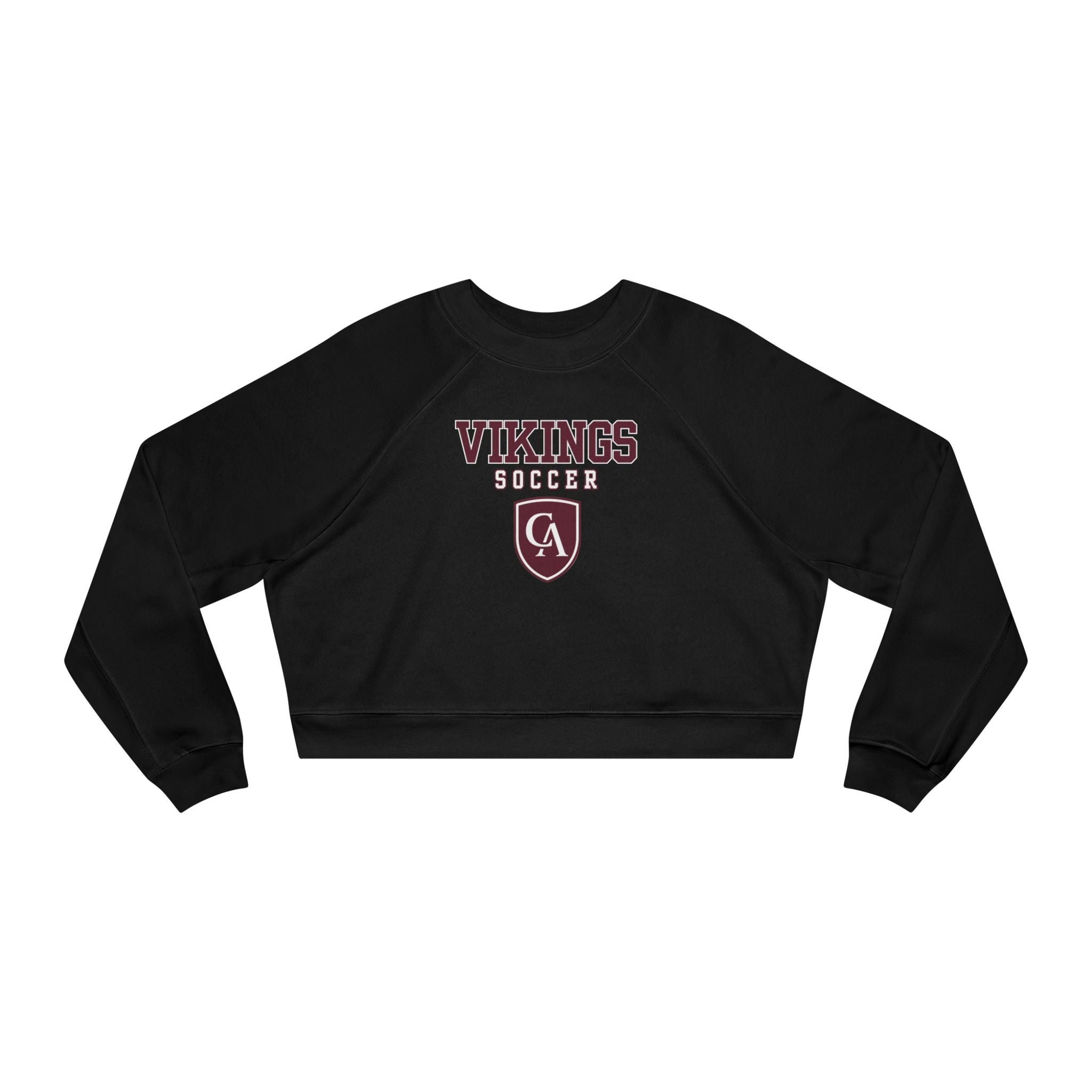 Women's Columbus Academy Soccer Graphic Cropped Fleece Bella + Canvas Sweatshirt