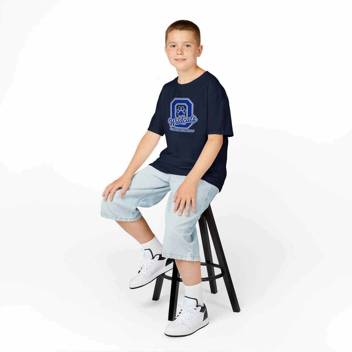 Overbrook Elementary Wildcats Block Letter Graphic Gildan Classic Tee
