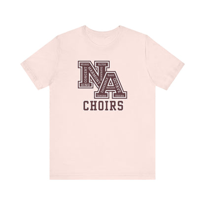 Adult Unisex Choirs Words NA Logo Graphic Short Sleeve Soft Tee
