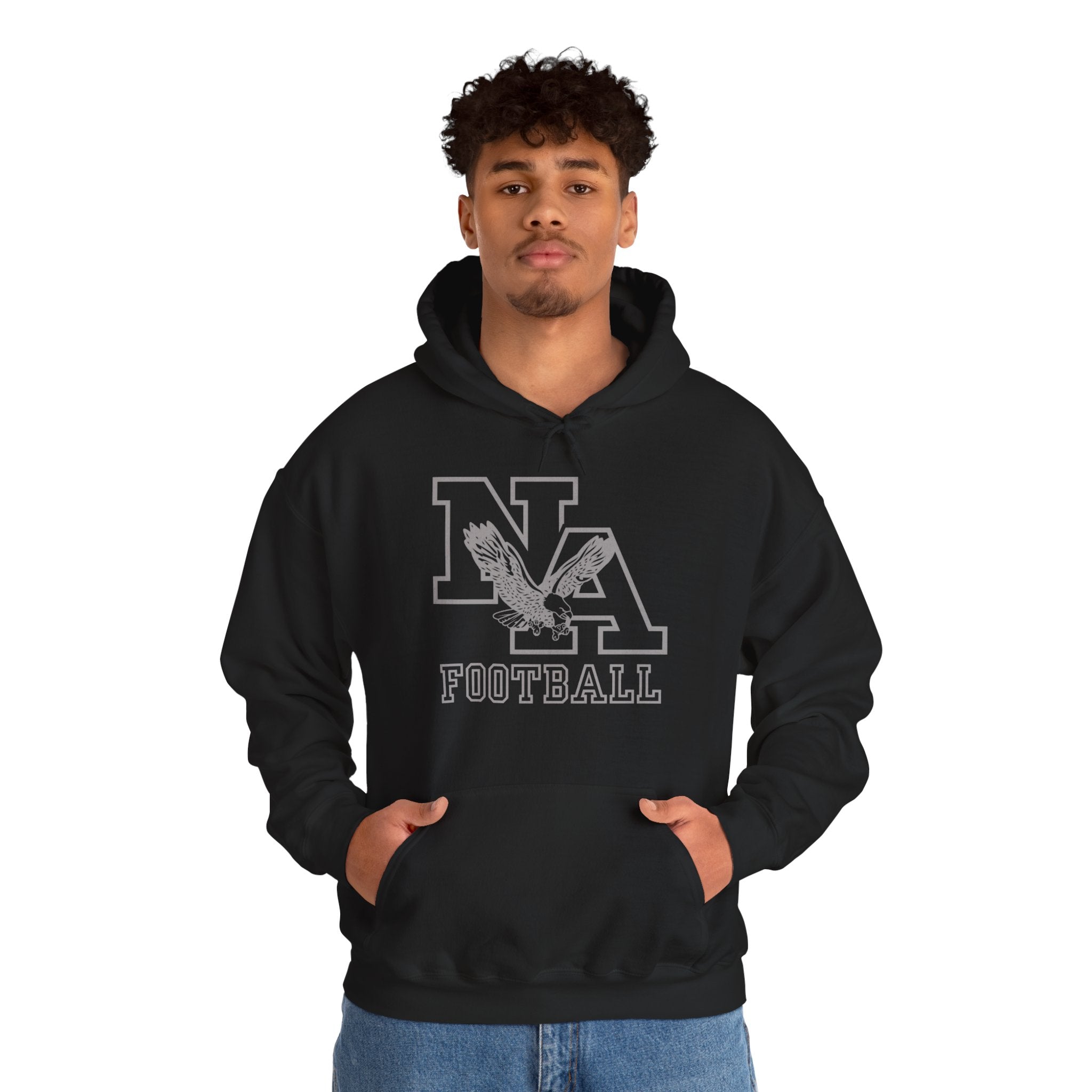 Adult Unisex New Albany Tonal Football Logo Graphic Hoodie