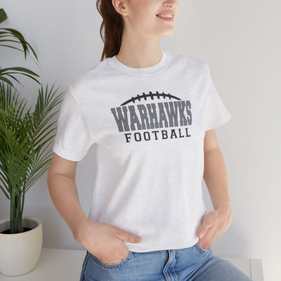 Adult Unisex Westerville Central Warhawks Football Laces Graphic Short Sleeve Soft Tee