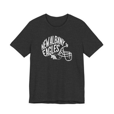 Adult Unisex New Albany Vintage Vibes Football Helmet Graphic Short Sleeve Soft Tee
