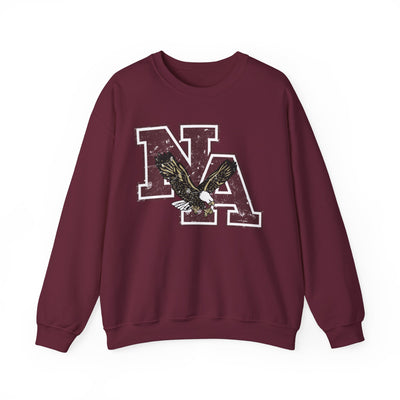 Adult Unisex Maroon Vintage Distressed Logo Graphic Sweatshirt