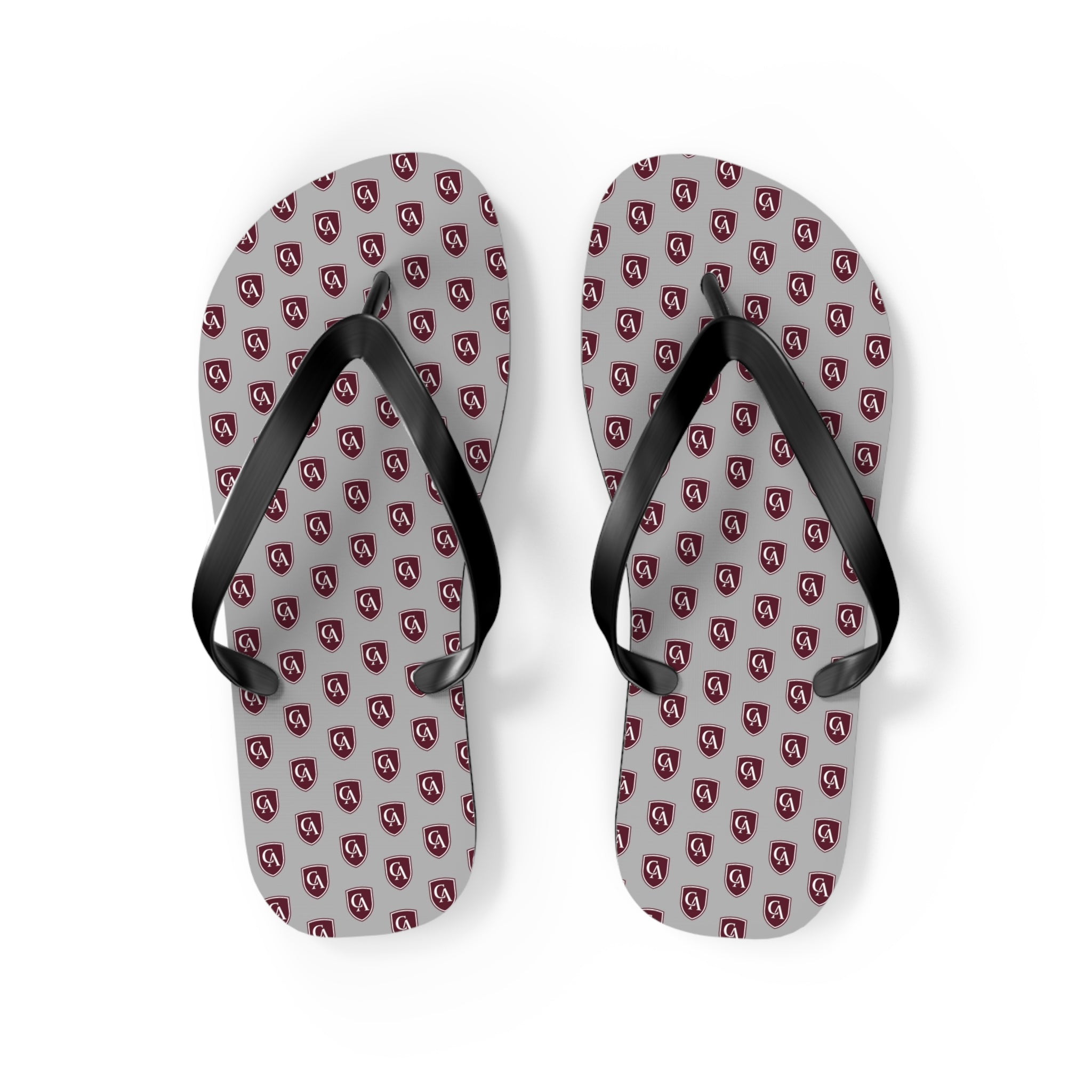 Columbus Academy Allover Logo Print Flip Flops