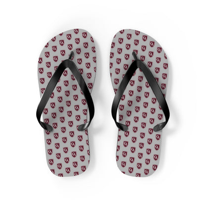 Columbus Academy Allover Logo Print Flip Flops