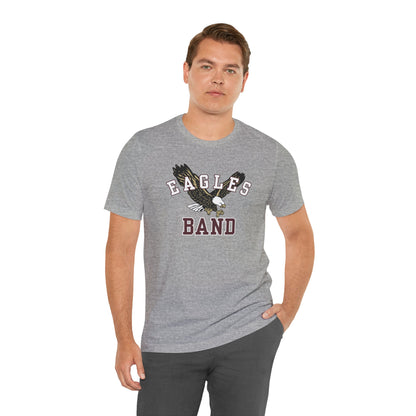 Adult Unisex Flying Band Eagle Graphic Short Sleeve Soft Tee