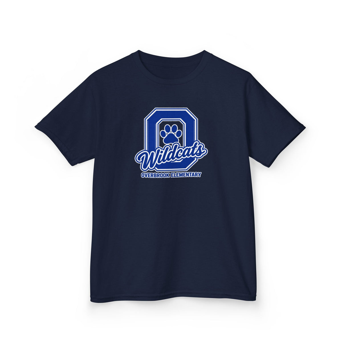 Overbrook Elementary Wildcats Block Letter Graphic Gildan Classic Tee