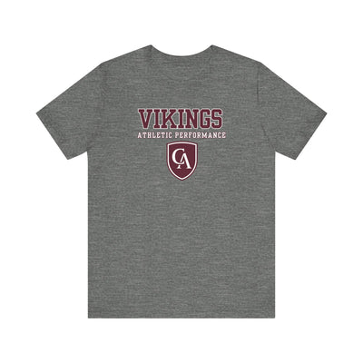 Adult Unisex Columbus Academy Vikings Athletic Performance Graphic Short Sleeve Bella + Canvas Soft Tee