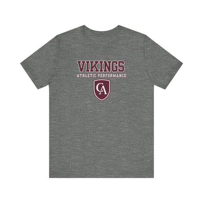 Adult Unisex Columbus Academy Vikings Athletic Performance Graphic Short Sleeve Bella + Canvas Soft Tee