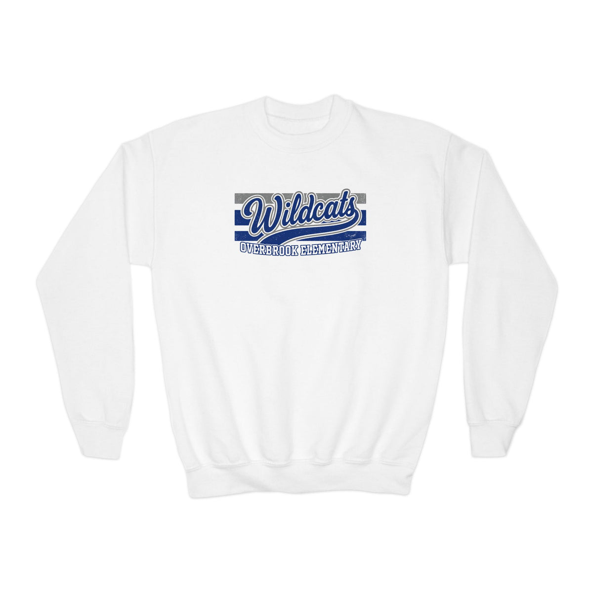 Youth Overbrook Elementary Wildcats Vintage Distressed Spirit Graphic Sweatshirt