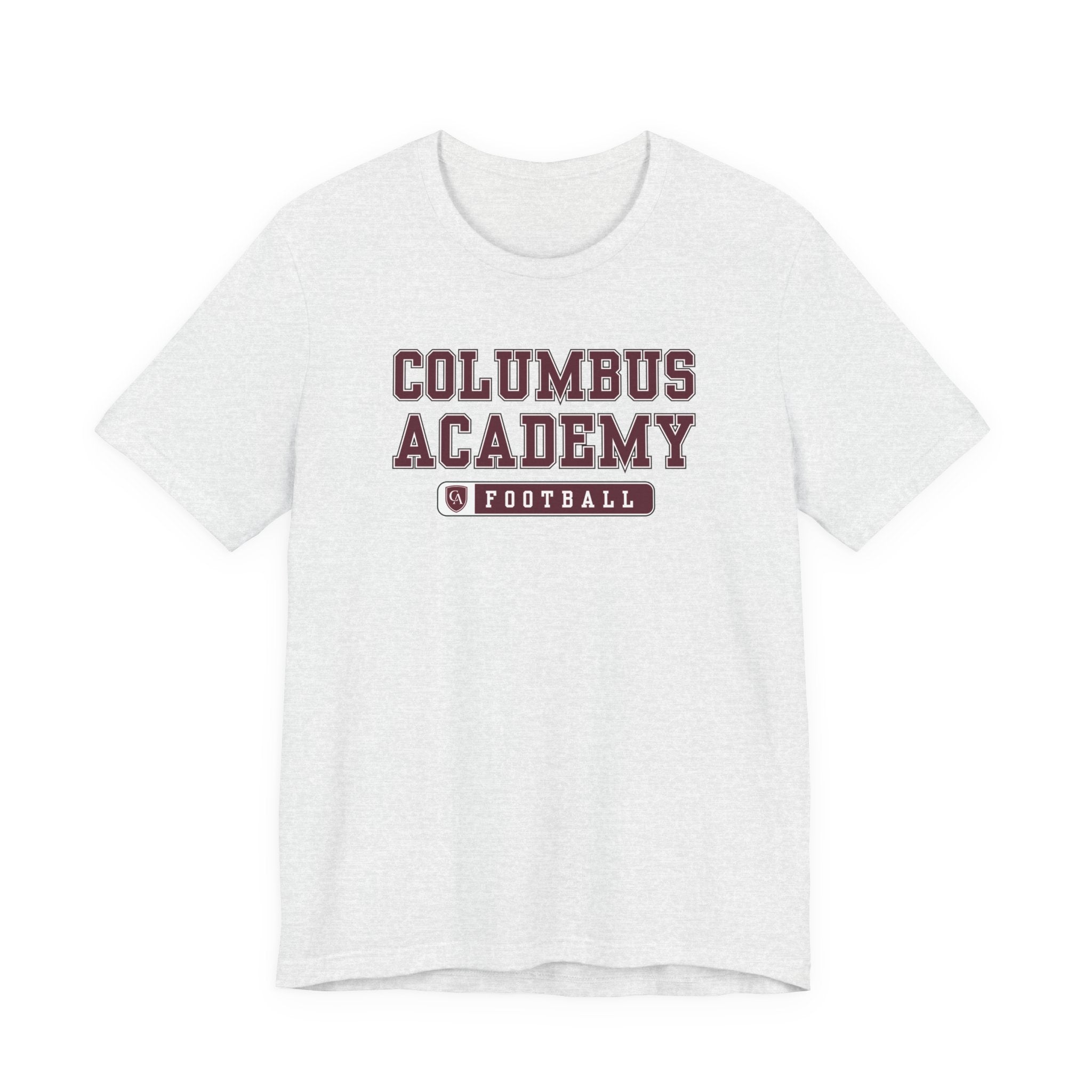 Adult Unisex Columbus Academy Football Graphic Short Sleeve Bella + Canvas Soft Tee