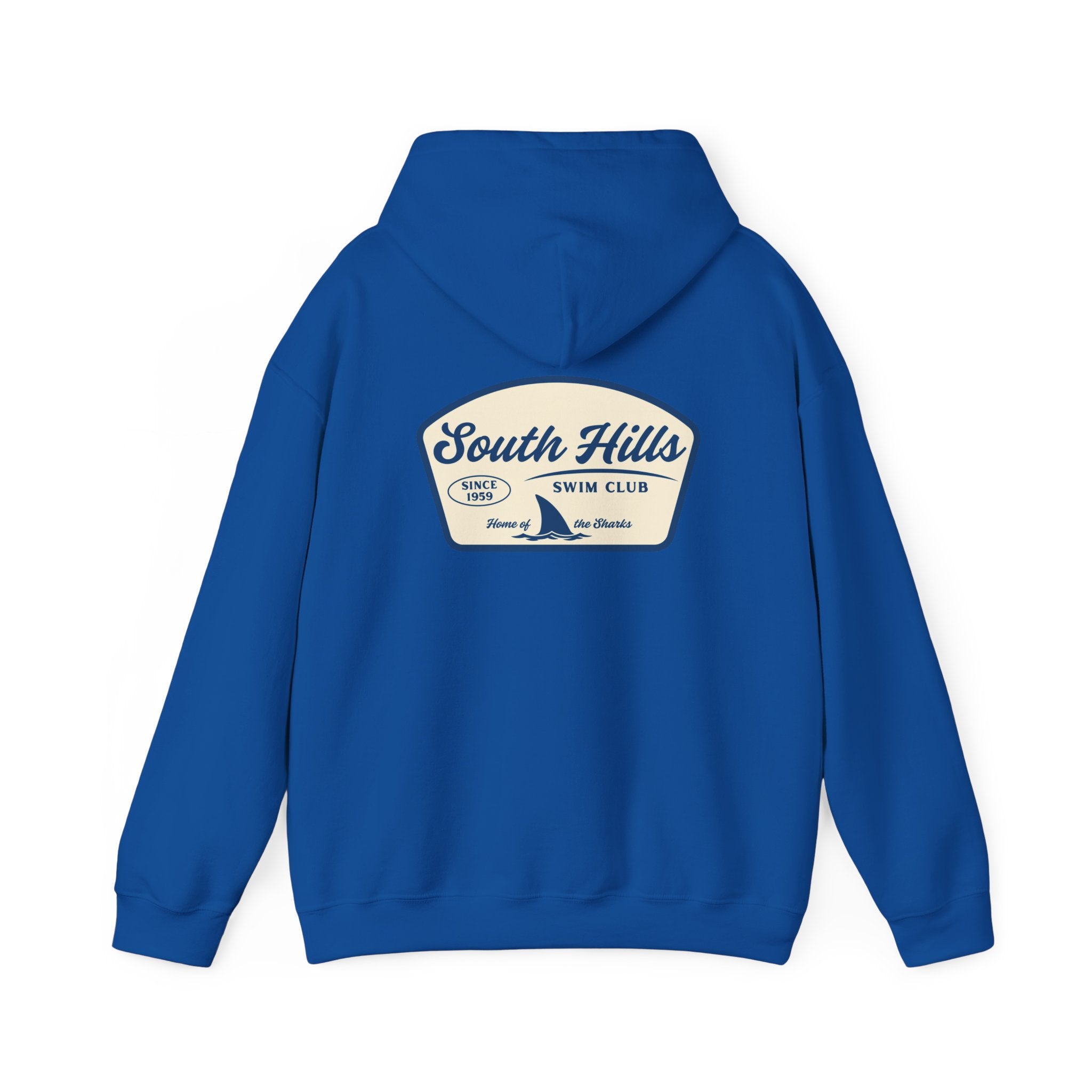 Adult Unisex South Hills Swim Club Home of the Sharks Graphic Hoodie