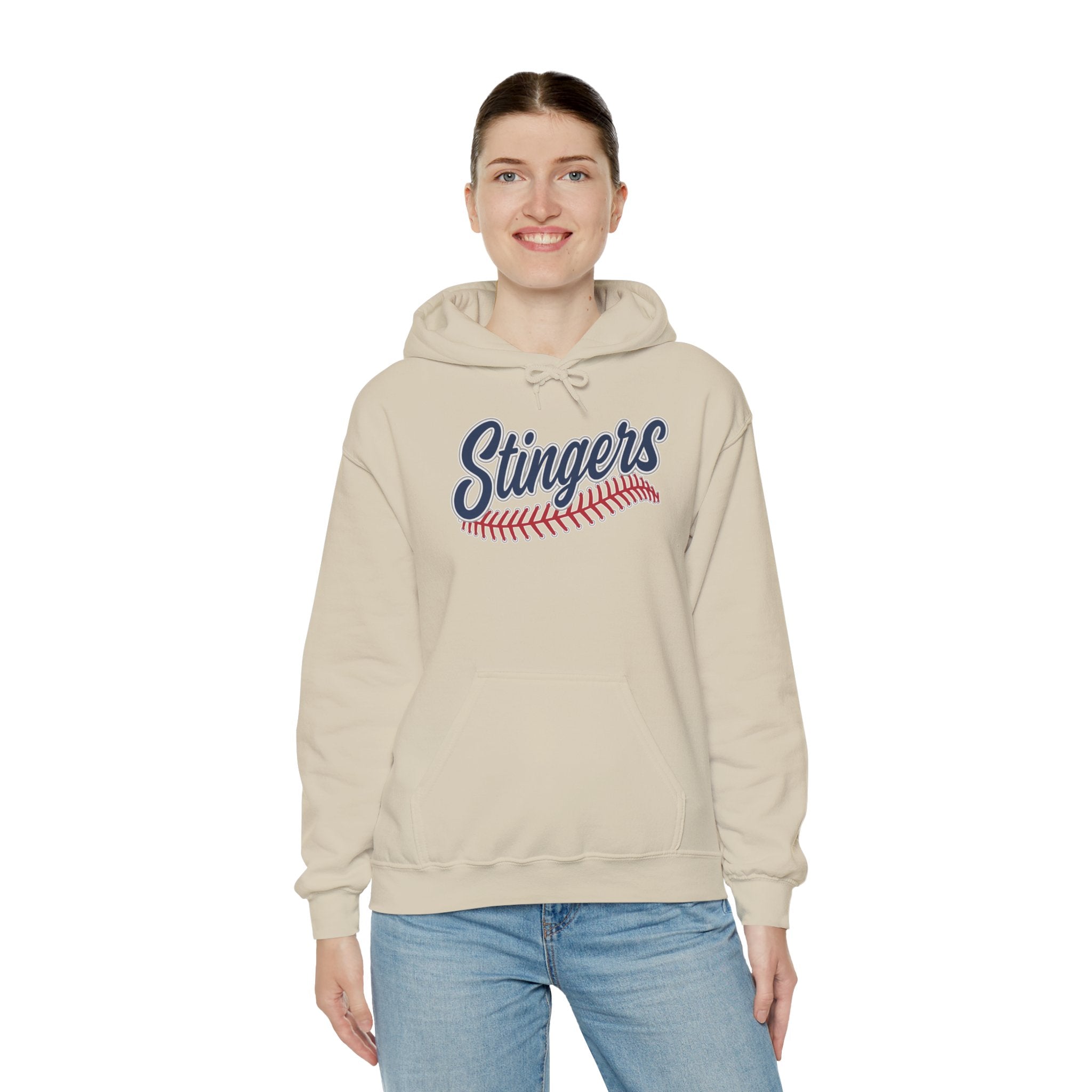 Adult Unisex Stingers Softball Stitches Graphic Hoodie