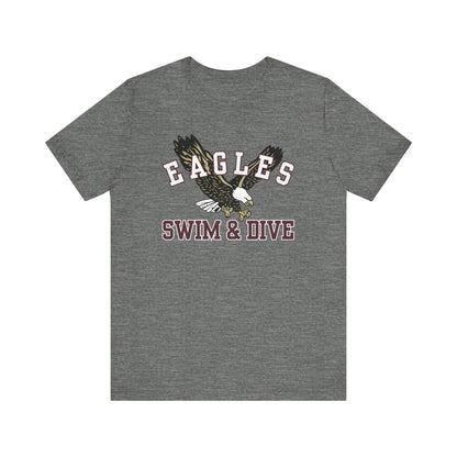 Adult Unisex Swim & Dive Flying Eagle Soft Short Sleeve Graphic Tee