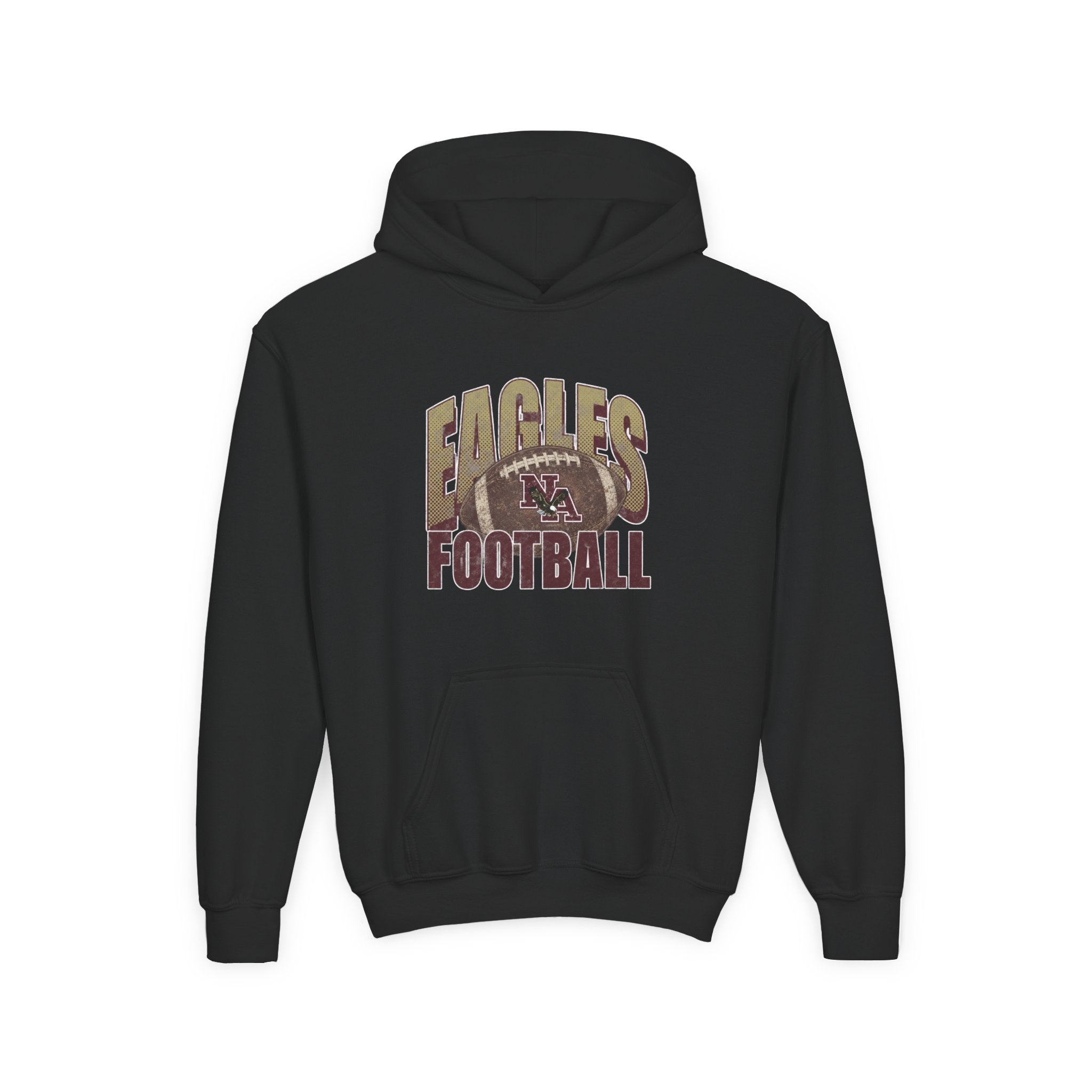 Youth New Albany First-Down Distressed Football Graphic Hoodie