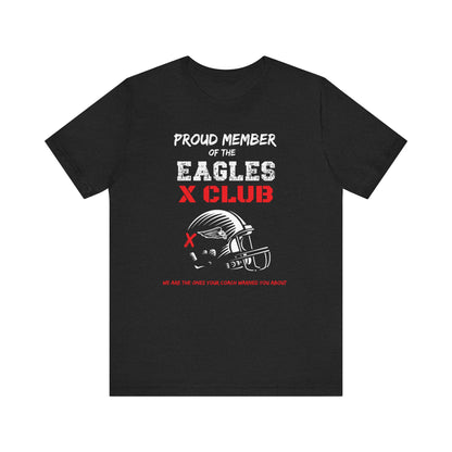 Adult Unisex Eagles Red X Club Graphic Short Sleeve Soft Tee
