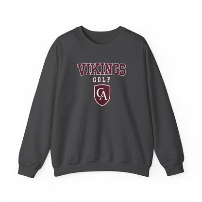 Adult Unisex Columbus Academy Vikings Golf Graphic Gildan Heavy Blend Sweatshirt