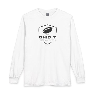 Adult Unisex The Ohio 7 Black Logo Long Sleeve Gildan Tee