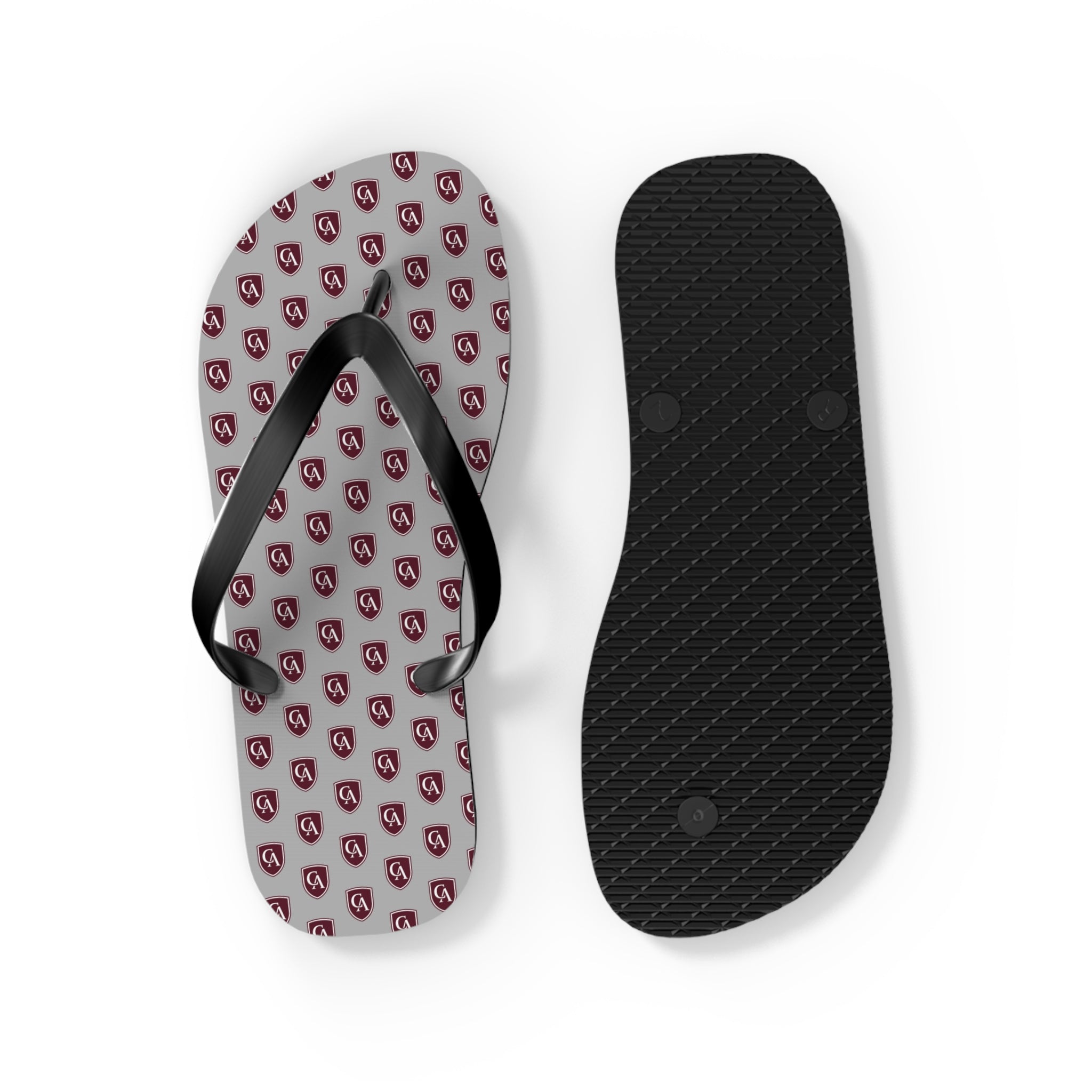 Columbus Academy Allover Logo Print Flip Flops