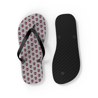 Columbus Academy Allover Logo Print Flip Flops