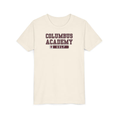 Youth Columbus Academy Golf Graphic Short Sleeve Bella + Canvas Soft Tee