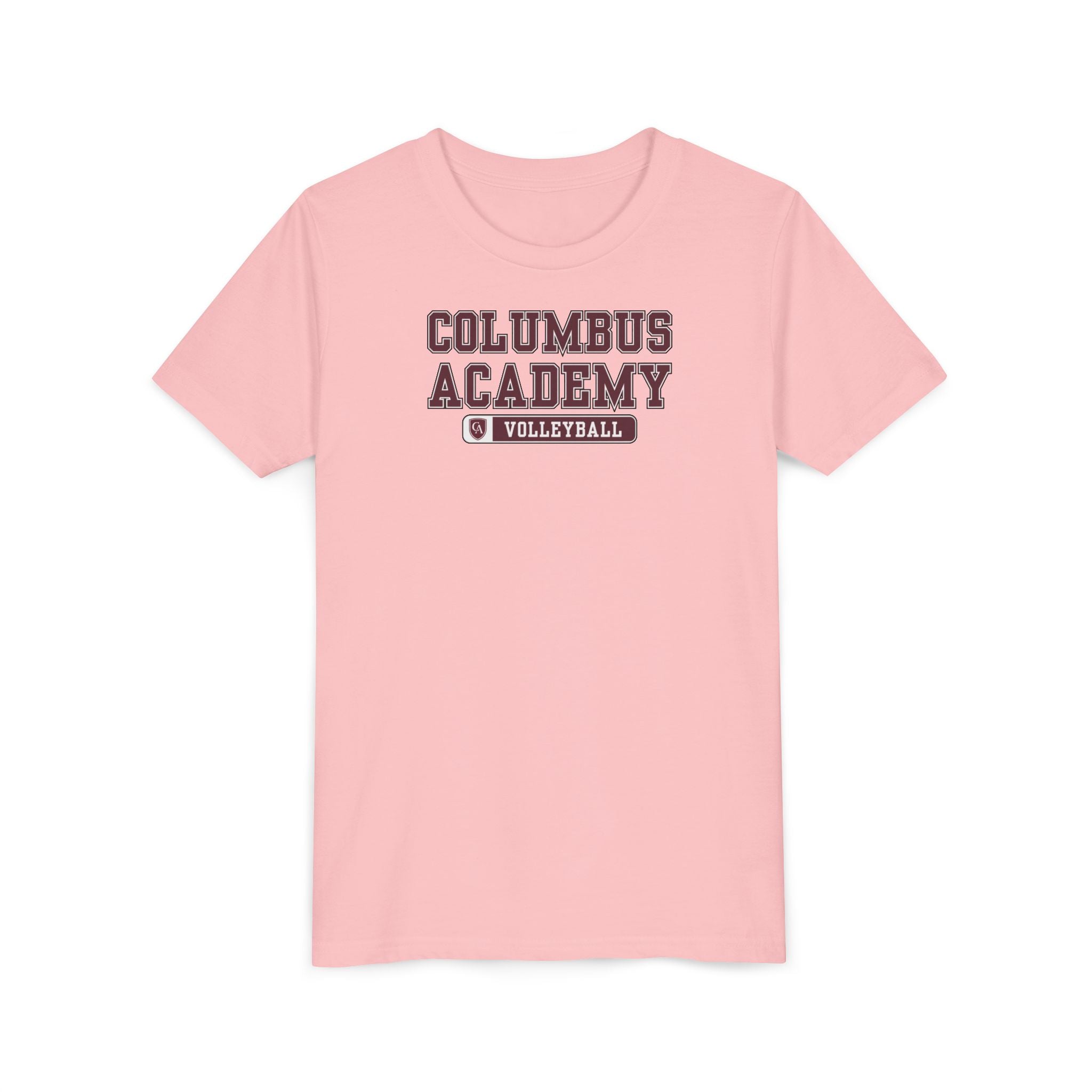 Youth Columbus Academy Volleyball Graphic Short Sleeve Bella + Canvas Soft Tee