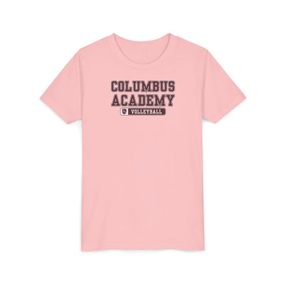 Youth Columbus Academy Volleyball Graphic Short Sleeve Bella + Canvas Soft Tee