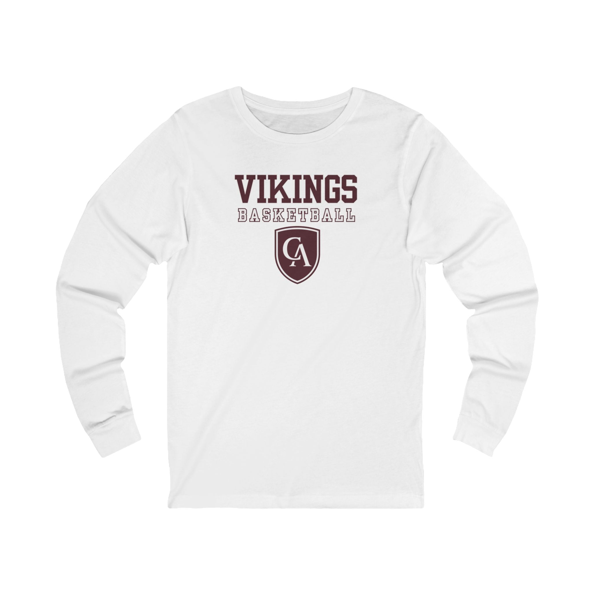 Adult Unisex Columbus Academy Vikings Basketball Graphic Bella + Canvas Long Sleeve Soft Tee