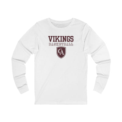Adult Unisex Columbus Academy Vikings Basketball Graphic Bella + Canvas Long Sleeve Soft Tee