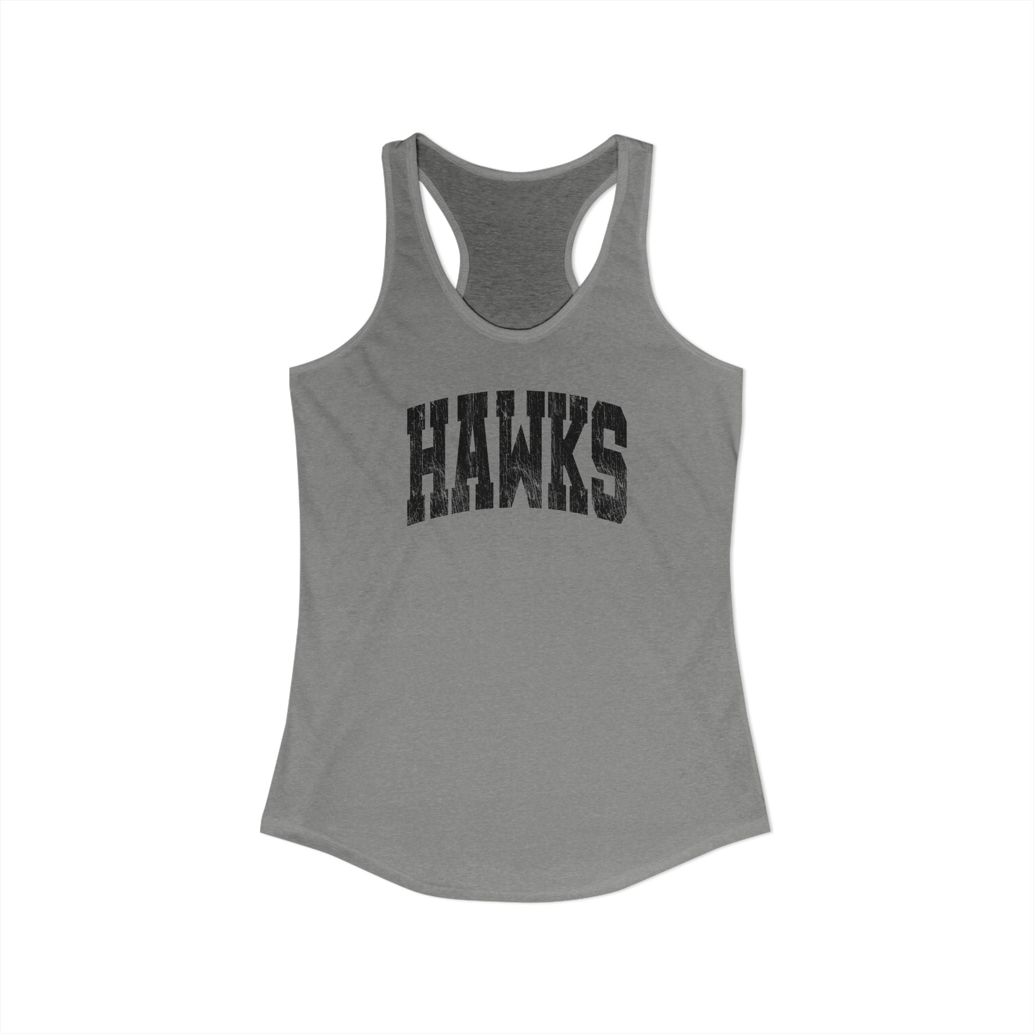 Women's Westerville Central Distressed Oversized Hawks Graphic Next Level Racerback Tank