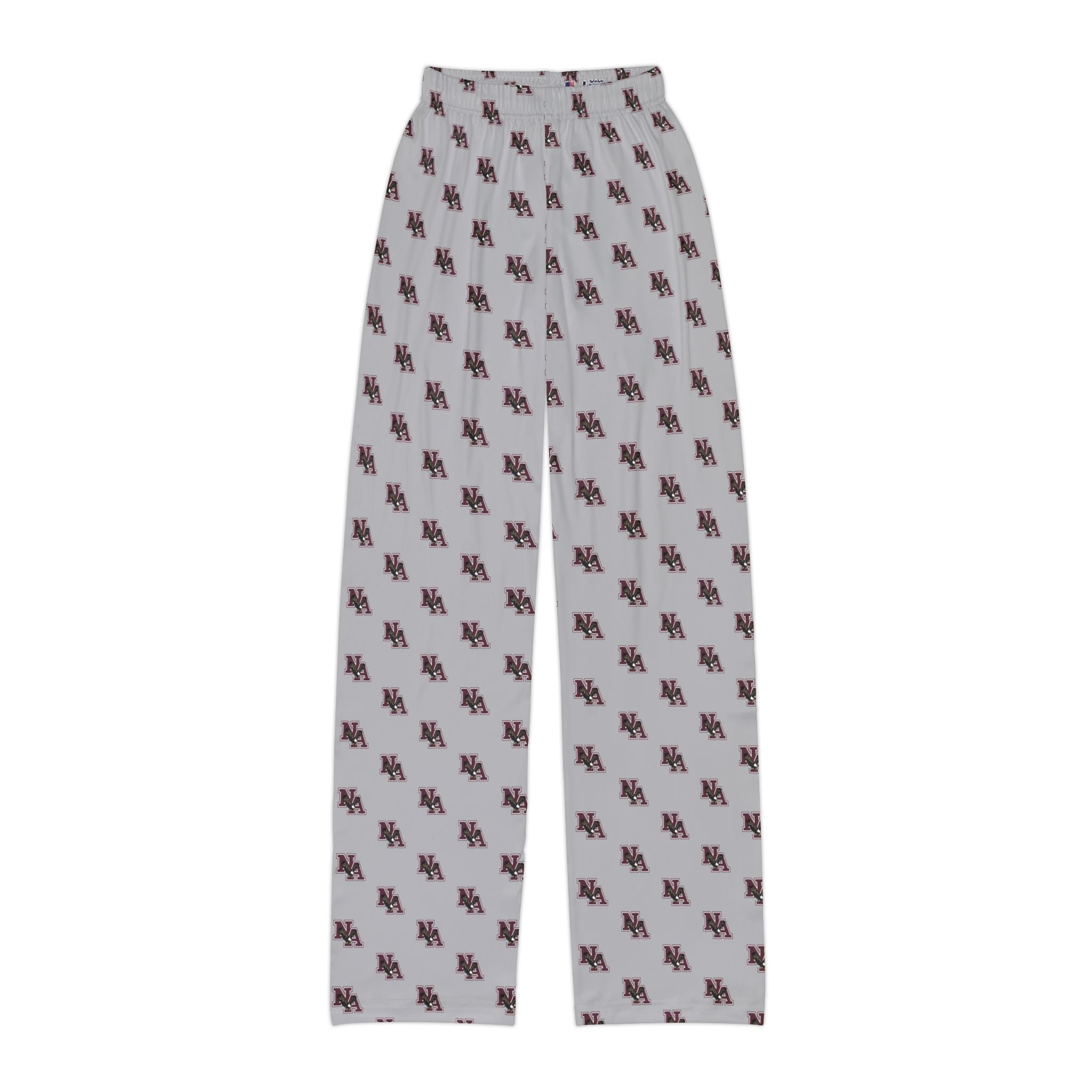 Youth Pajama Pant with Allover Classic Maroon Logo Print