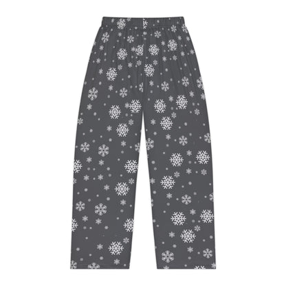 Women's Columbus Academy Vikings Spirited Snowflake Grey Printed Pajama Pants