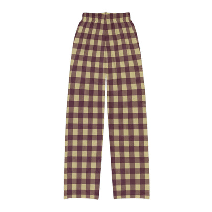 Youth Buffalo Check Pajama Pant with Eagles Print